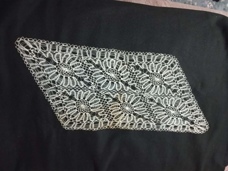 Stará dečka, ruční práce, šířka 36 cm, retro, ubrus