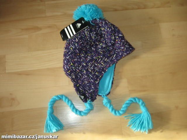 Fialová dámská zimní čepice Adidas Chunky Ear Flap