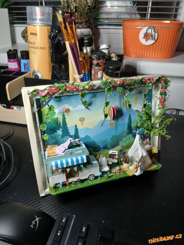 Miniatura v rámečku-camping 21, 5×17×4, 5 cm