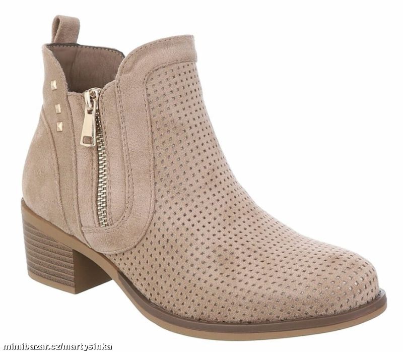 Kotníkové boty na nízkém podpatku JARO 2026