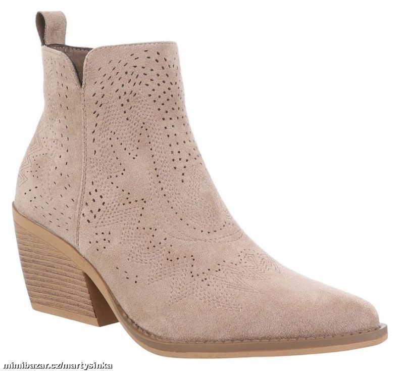 Kotníkové boty na nízkém podpatku JARO 2026