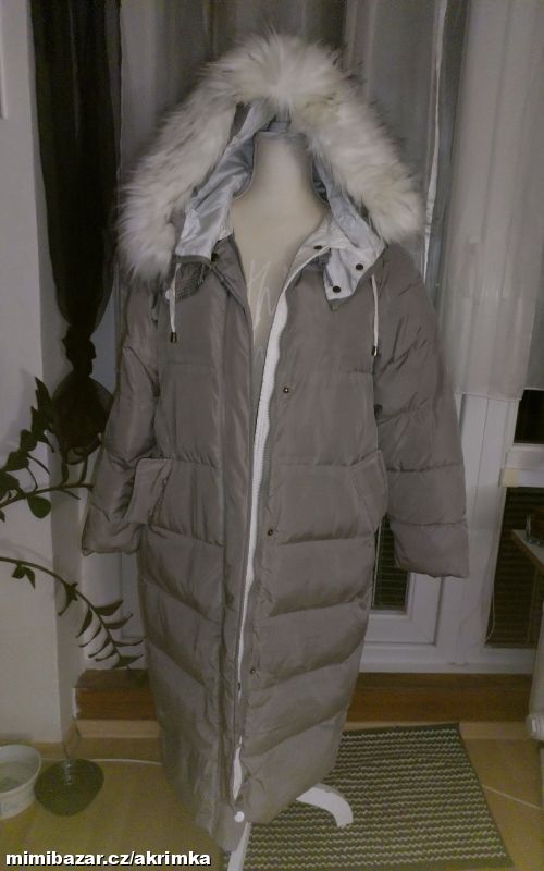 Luxusní péřový kabát vel.L-XL