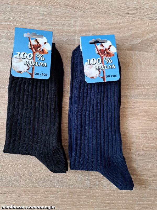 Ponožky pánské 100% bavlna