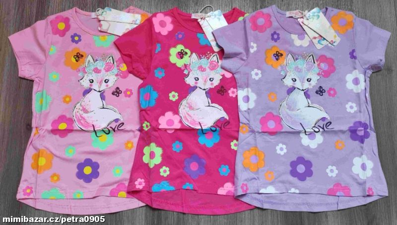 Dívčí bavlněné triko 116, 122, 128, 134, 140, 146