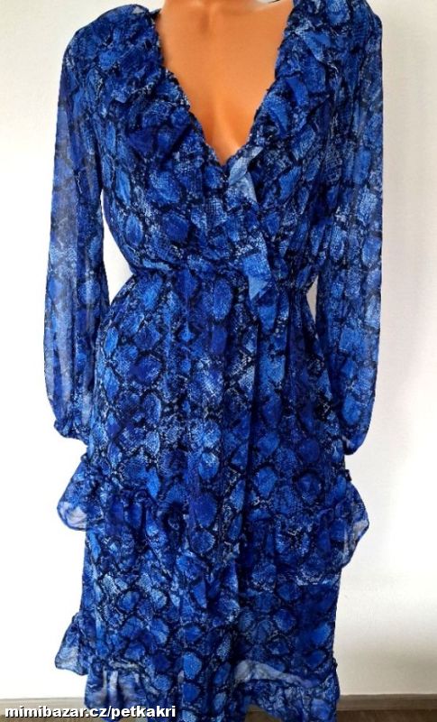 luxusní modré šaty uk 12 eur 38