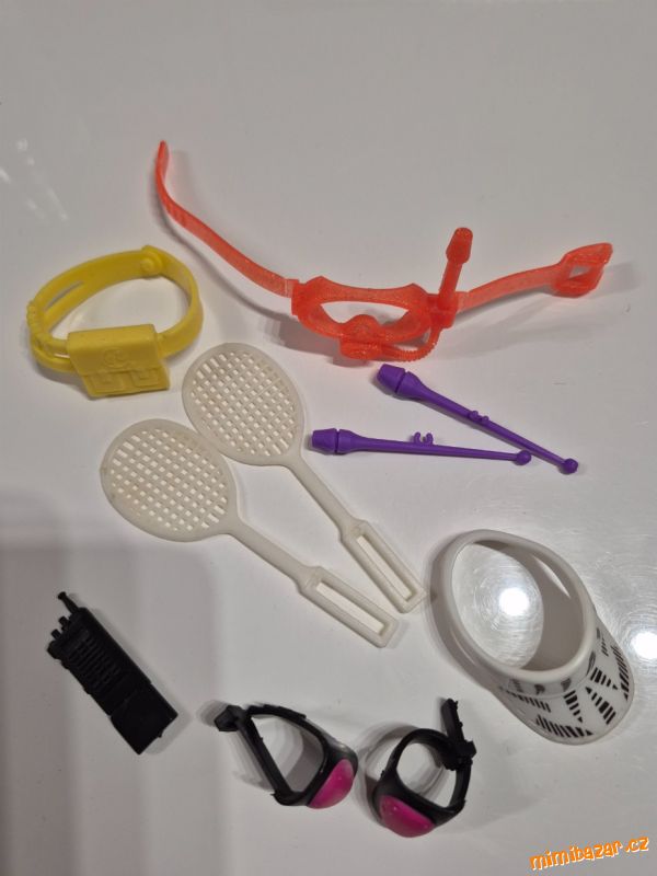 Doplňky sportovní pro panenka barbie rakety vše
