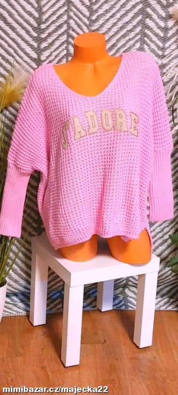 LUXUSNÍ RŮŽOVÝ CROP TOP SVETŘÍK ~~~~~ 3469