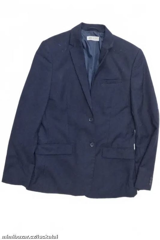 Tmavě modré společenské sako H&M