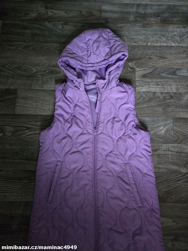 Prodám zánov.jarní vestu fialová v.170/38/40
