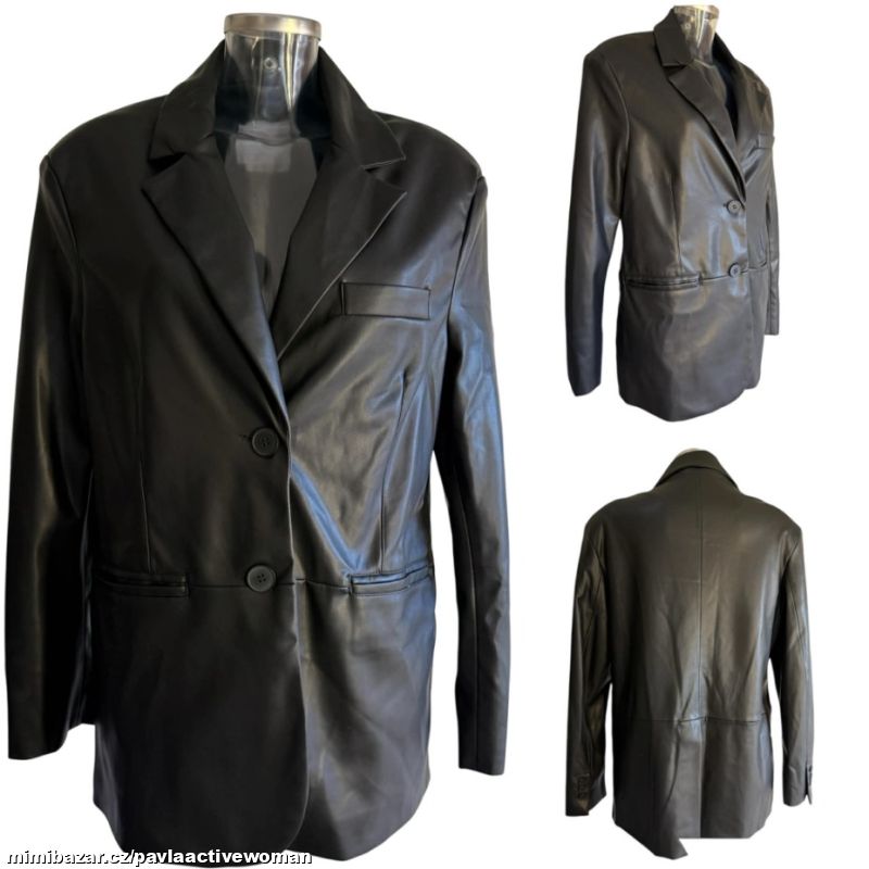 Č.1563 ZN. TRENDY SAKO BUNDA PÚ KŮŽE NOVÉ 40/42