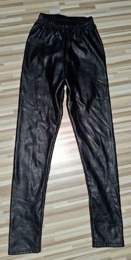 zateplené koženkové legíny vel. 150/158