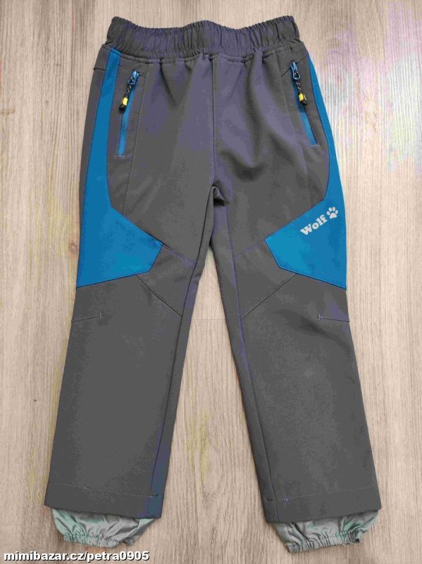 Softshellové jarní kalhoty chlapecké Wolf 98/104