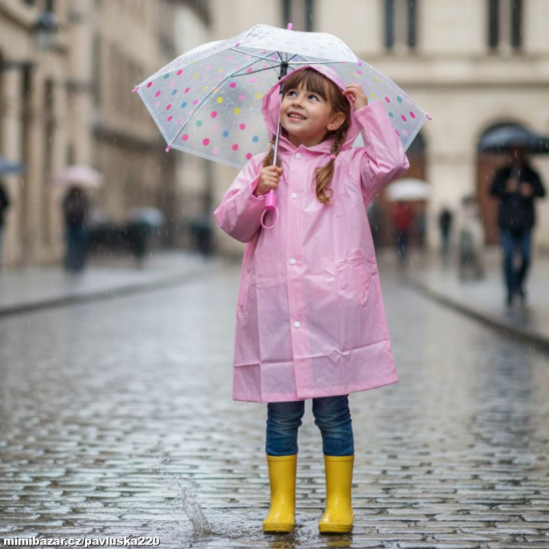 Dí včí pláštěnka sv.růžová 110-130 cm