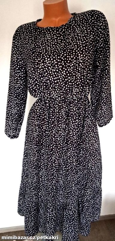 hnědé puntíkaté šaty uk 10