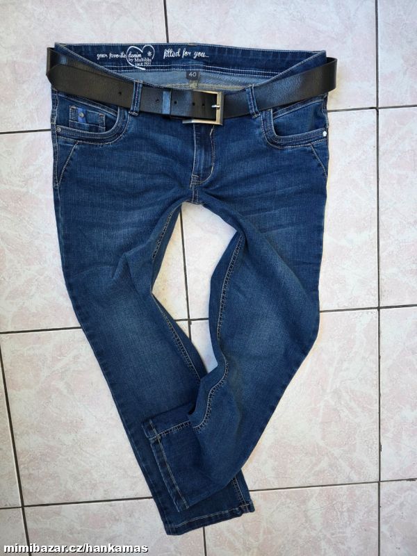Pružné 3/4 džíny MULTIBLU-40