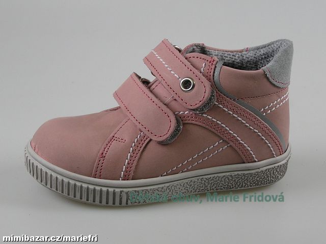 Celoroční kožená kotníková obuv ESSI S2502 růžová