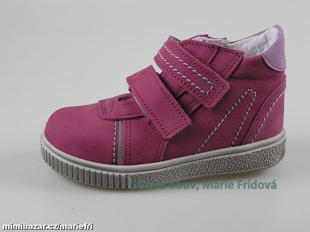 Celoroční kožená kotníková obuv ESSI S2564 fuchsie