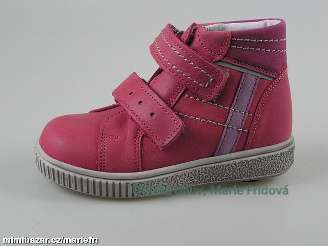 Celoroční kožená kotníková obuv ESSI S2546 růžová