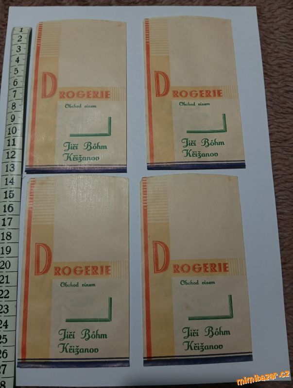 Starý sáček, obal, Drogerie, Obchod vínem