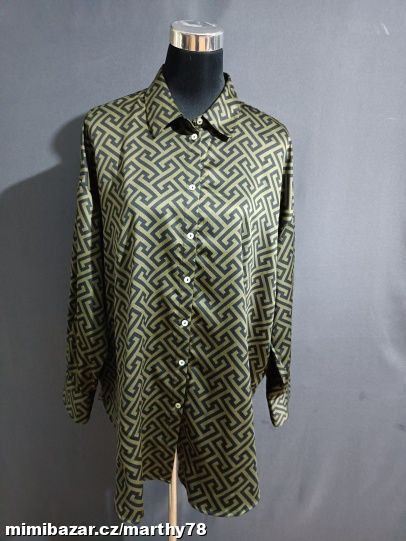 *** KRÁSNÁ DÁMSKÁ KOŠILOVÁ HALENKA, VEL.XXXL ***