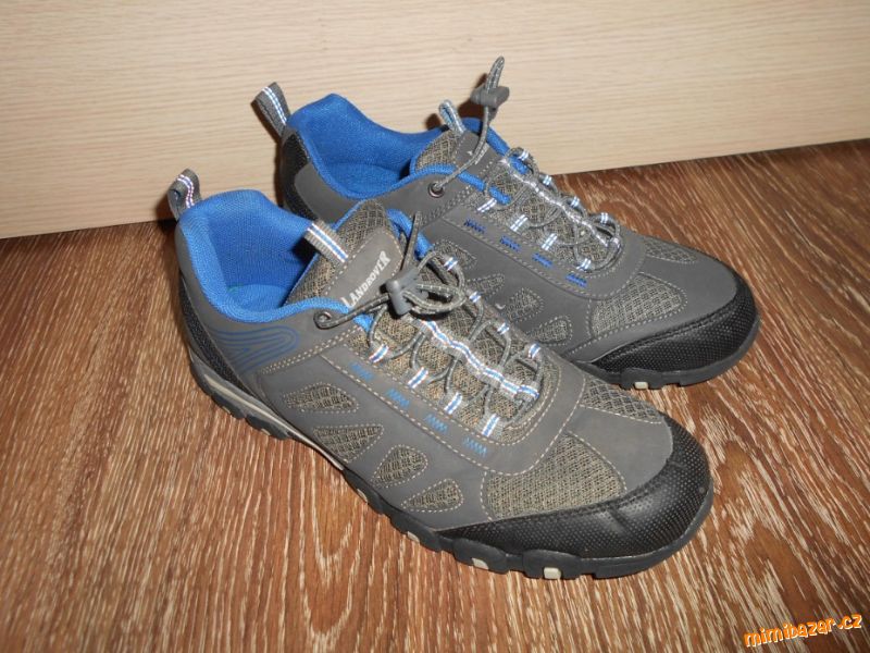 šedomodré kožené jarní tenisky boty Landrover 42