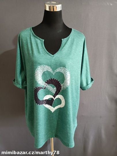 *** KRÁSNÉ DÁMSKÉ TRIKO S POTISKEM, VEL.3XL ***