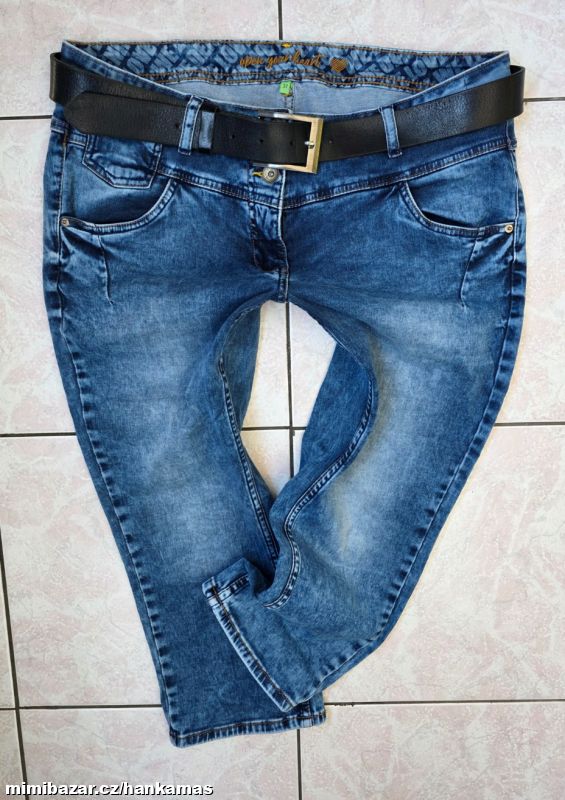 Krásné pružné 3/4 džíny CECIL-42-44(32)
