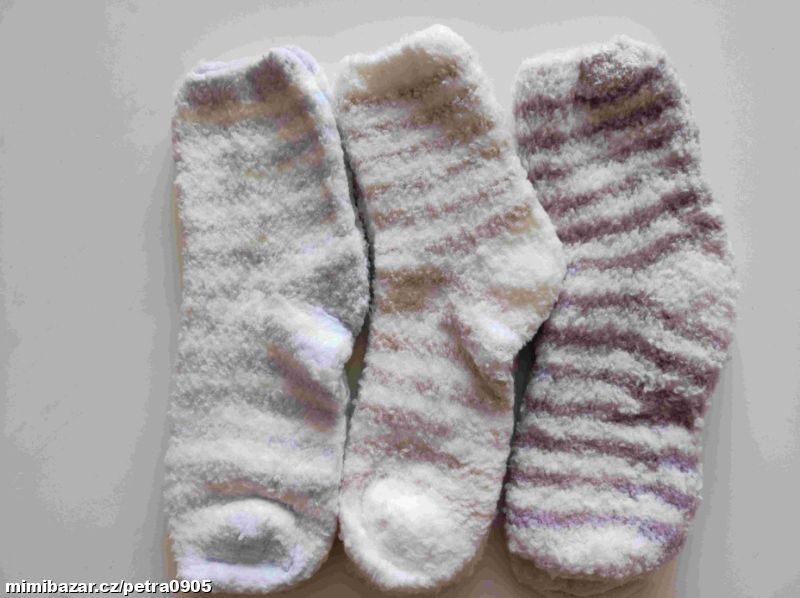 Dámské teplé fleecové ponožky 35-38 3x