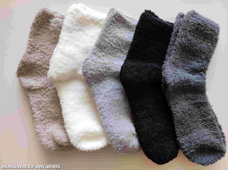 Dámské teplé fleecové ponožky 35-38 5x