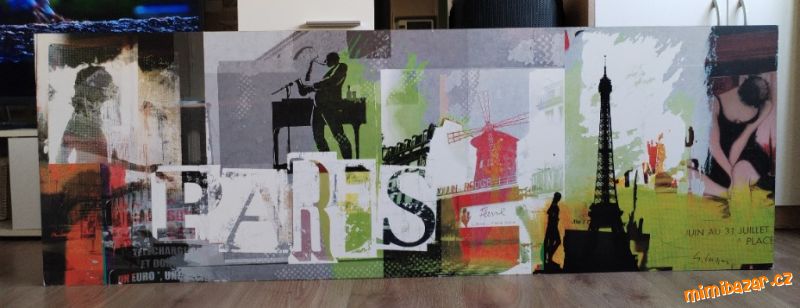 Obraz PARIS Gery Luger 150x51x3 cm