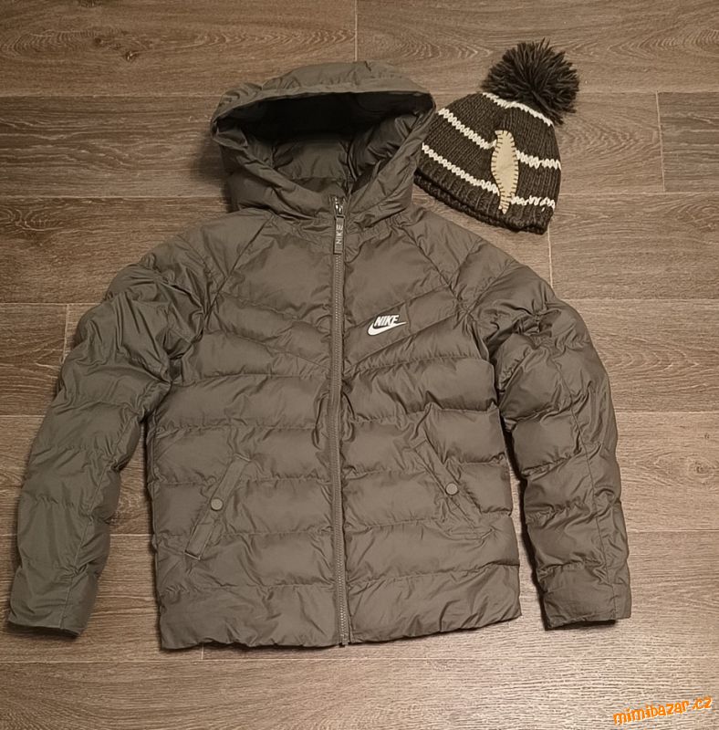 Prošívaná bunda Nike vel. L 147/258 + kulich Burton