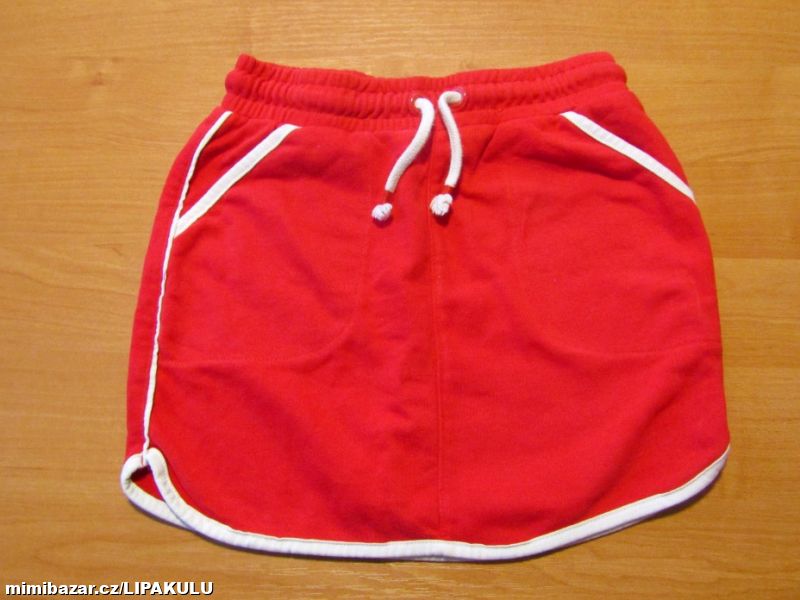 DÍVČÍ ČERVENÁ SUKÝNKA VEL.128-134