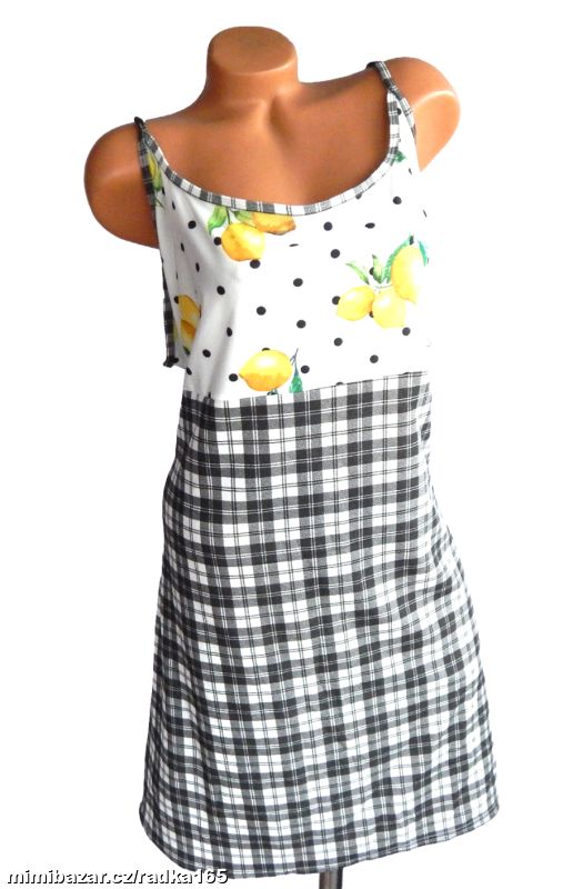 Černo bílé šaty ne úplně slabé vel.52/54