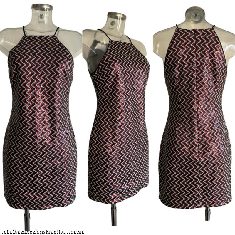 Č.8132 DÁM SEXY ZN. FLITROVÉ ŠATY JAKO NOVÉ v.38