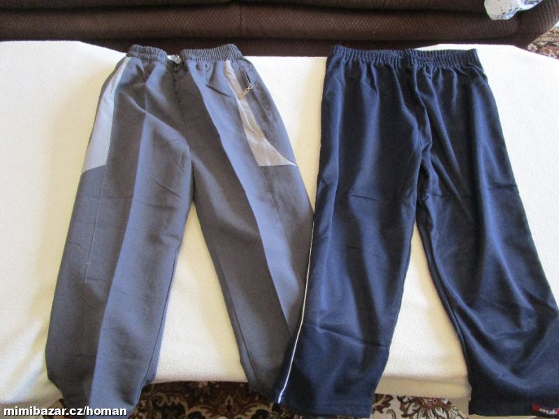 2x nové lehké kalhoty, vel. 116, cena celkem