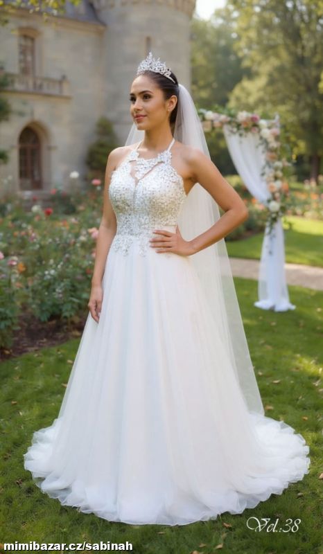 LETNÍ VZDUŠNÉ SVATEBNÍ ŠATY vel.38