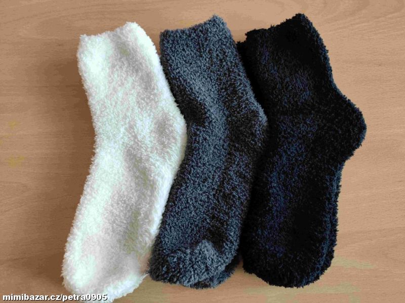 Dámské teplé fleecové ponožky 35-38 3x