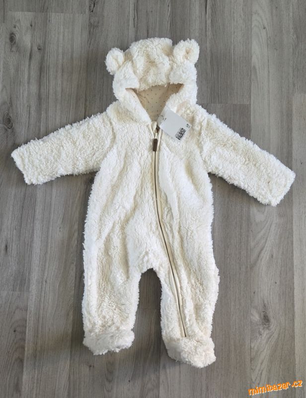 Chlupatkový overal s oušky H&M vel. 62