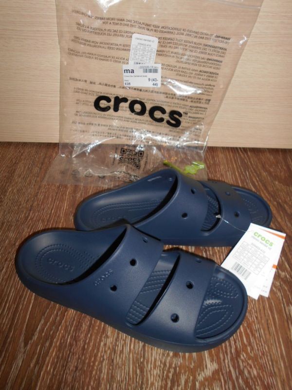 N*O*V*É navy pantofle přezůvky sandály CROCS 43 44