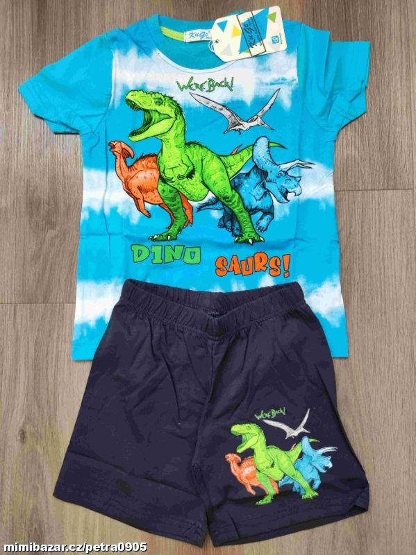 Chlapecké letní pyžamo dino 128