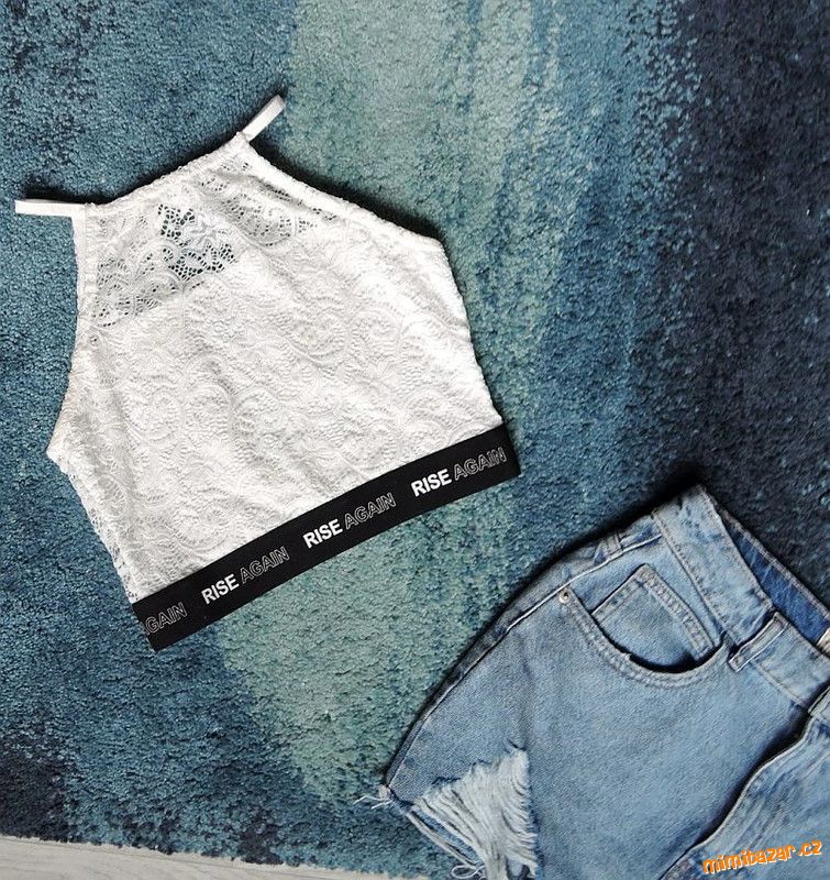 Lux, crop top, krajkový, zn. Tally weijl, v. S