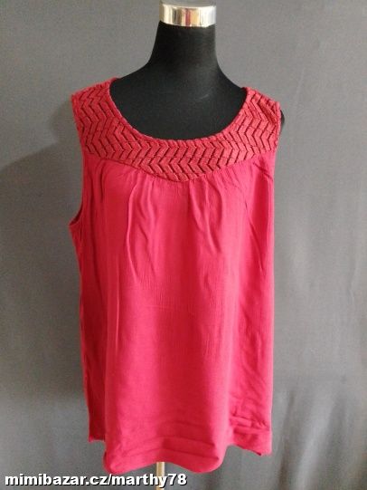 *** KRÁSNÝ DÁMSKÝ TOPÍK S KRAJKOU, VEL.XXL ***