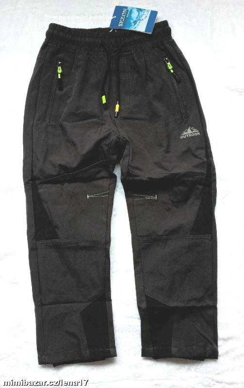 Nové SOFTSHELLOVÉ KALHOTY- 6-7 let, 122 cm