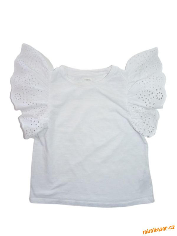 Next bílé bavlněné tričko vel. 110