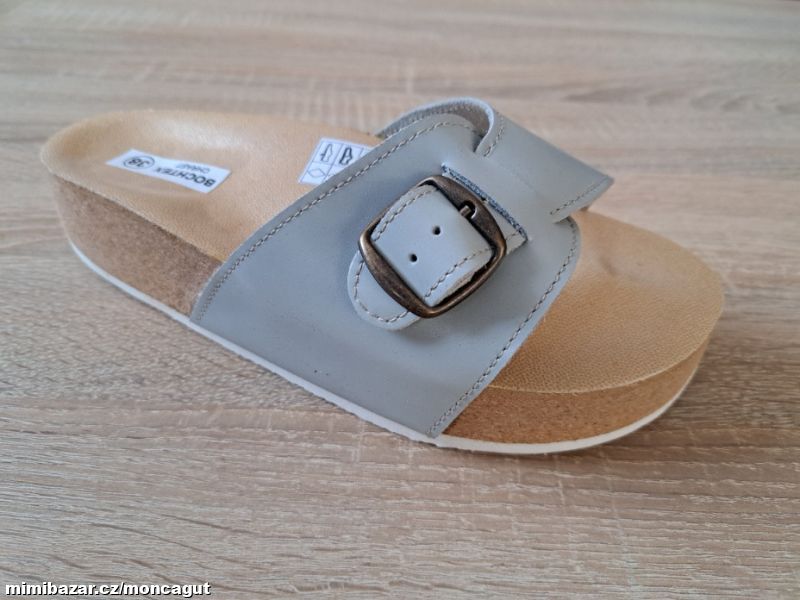 KORKOVÉ PANTOFLE zdravotní - MĚKČENÁ STÉLKA