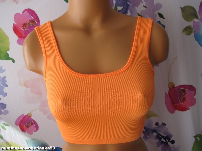 Dívčí, dámské žebrované tričko crop top