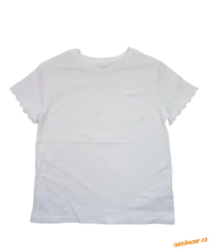 Next bílé bavlněné tričko vel. 116, 