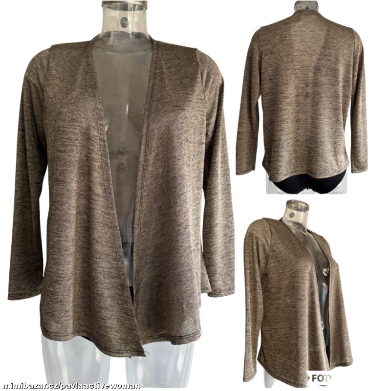 Č.1002 PRUŽNÝ CARDIGAN KABÁTEK JAKO NOVÉ 38/40
