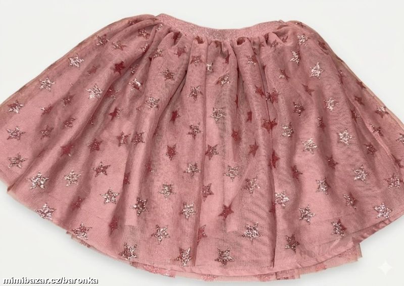 Růžová třpytivá tutu sukně H&M, vel. 9y