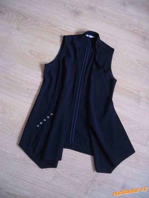 Černá společenská vesta kardigan vel. M/38